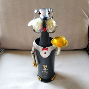 Metal Wine Bottle Holder Dog Waiter